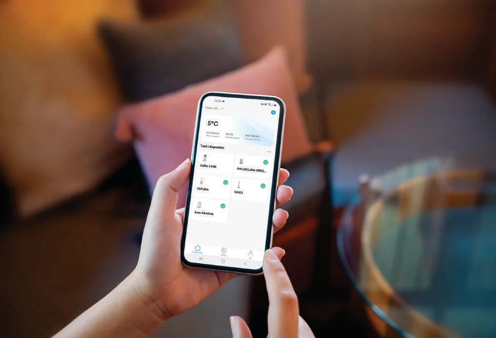 OS Home App zur Steuerung einer Olimpia Splendid UNICO Klimaanlage