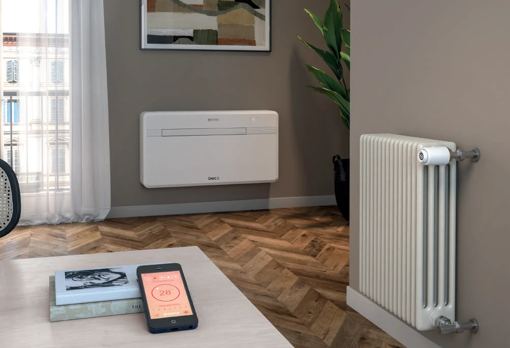 UNICO Klimagerät ohne Außeneinheit in einem Wohnraum